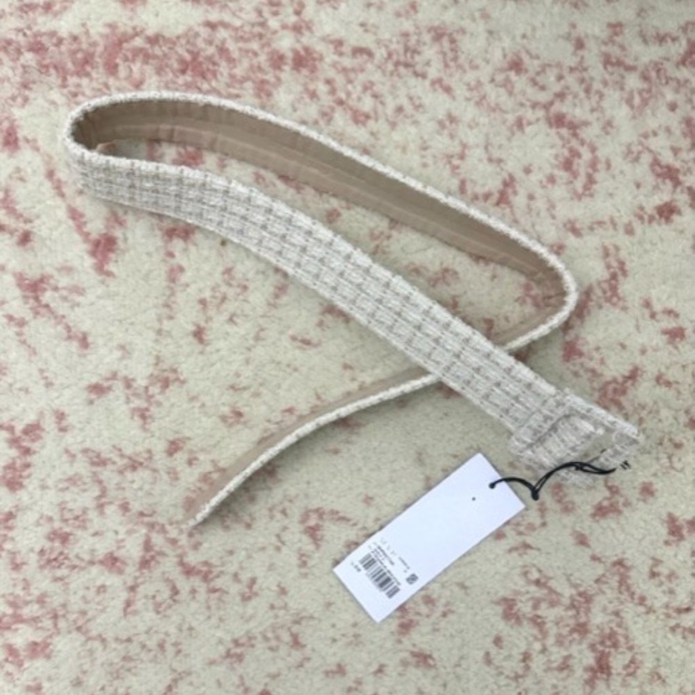 NEW Maria Vittoria Paolillo | MVP - Beige Tweed Belt - S/M